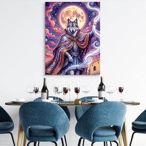 Wolf Moon Weaver - Luxury Wall Art