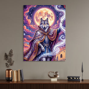 Wolf Moon Weaver — wolf moon weaver sq office desk wall 1port flush print