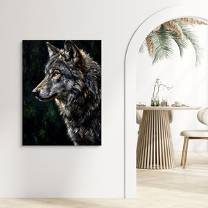 Wolf's Forest Watch — wolf's forest watch sq living room echo 1port flush print