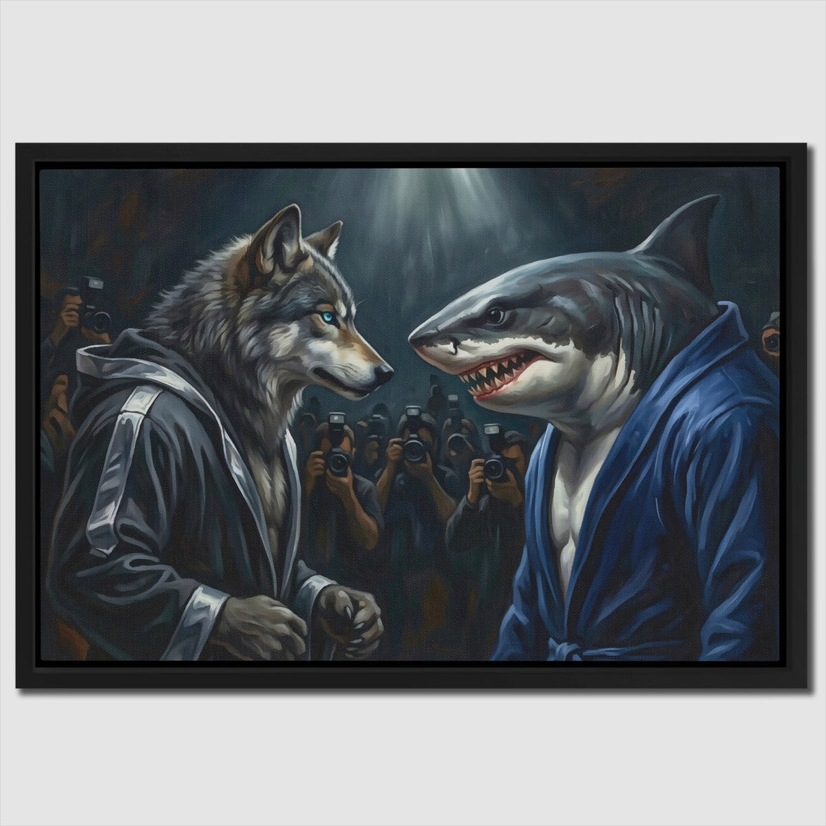 Wolf Shark Confrontation — Wolf Shark Confrontation Close Up Landscape 19