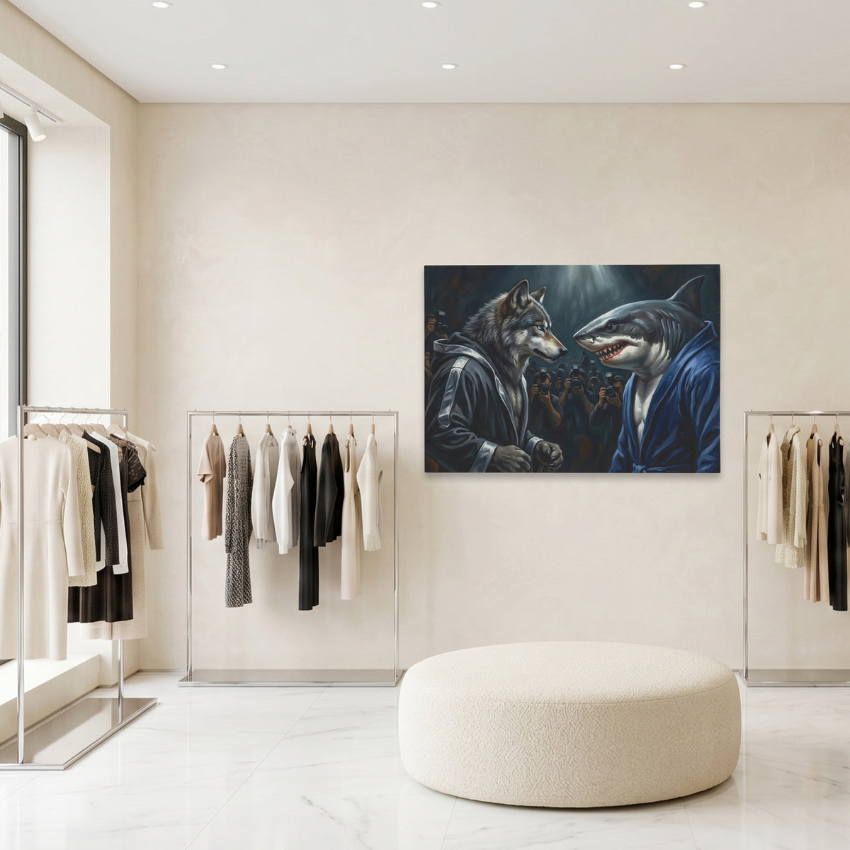 Wolf Shark Confrontation — Wolf Shark Confrontation Clothing Store Land 38