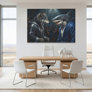 Wolf Shark Confrontation — Wolf Shark Confrontation White Bull Room Land 228