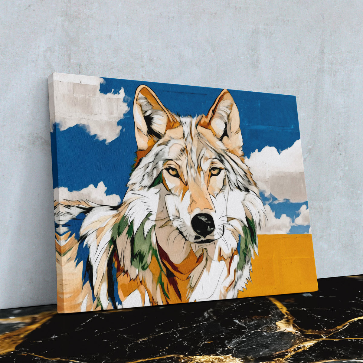 Wolf Through Copper Light - Luxury Wall Art