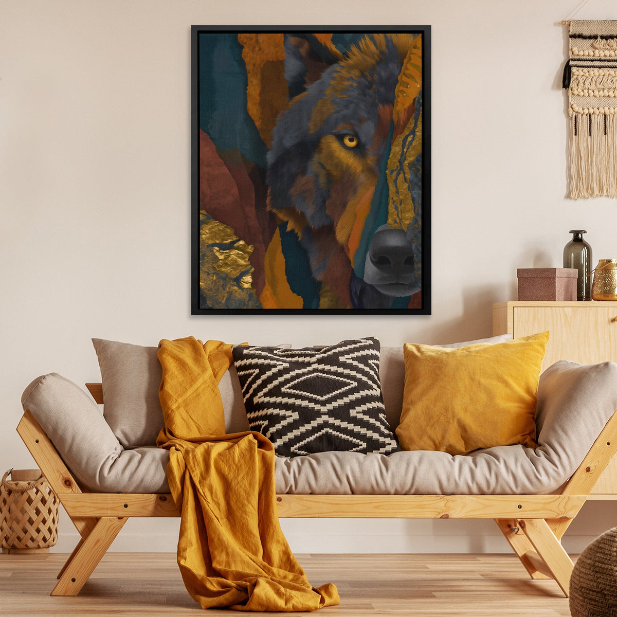 Wolf Through Fragments - Luxury Wall Art