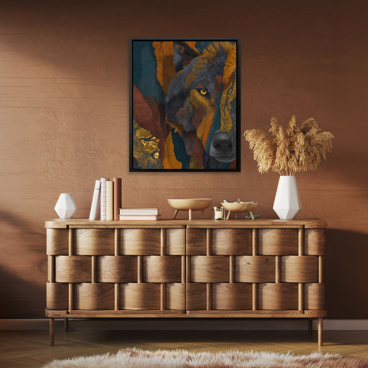 Wolf Through Fragments - Luxury Wall Art