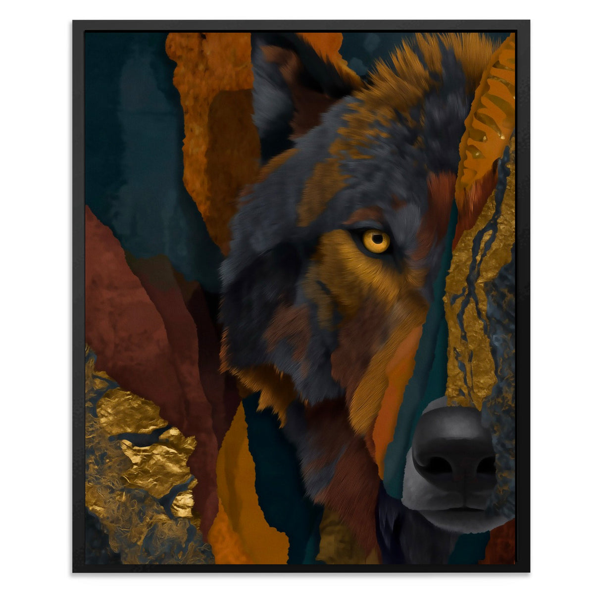 Wolf Through Fragments - Luxury Wall Art