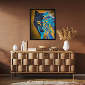 Wolf Turquoise Transformation - Luxury Wall Art