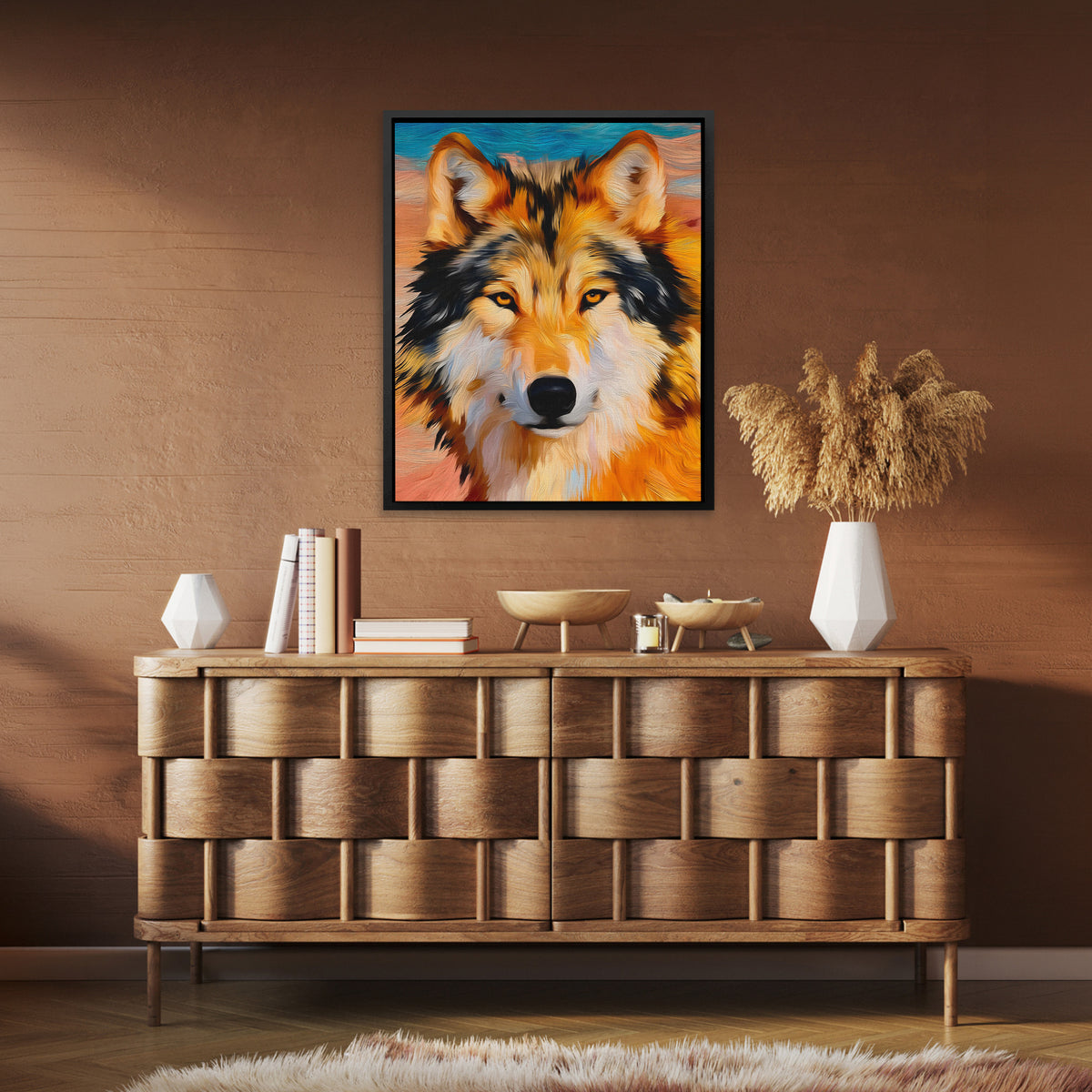 Wolf Windswept Flame