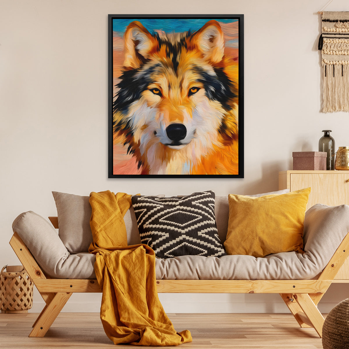 Wolf Windswept Flame