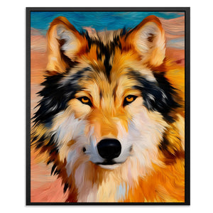 Wolf Windswept Flame - Luxury Wall Art