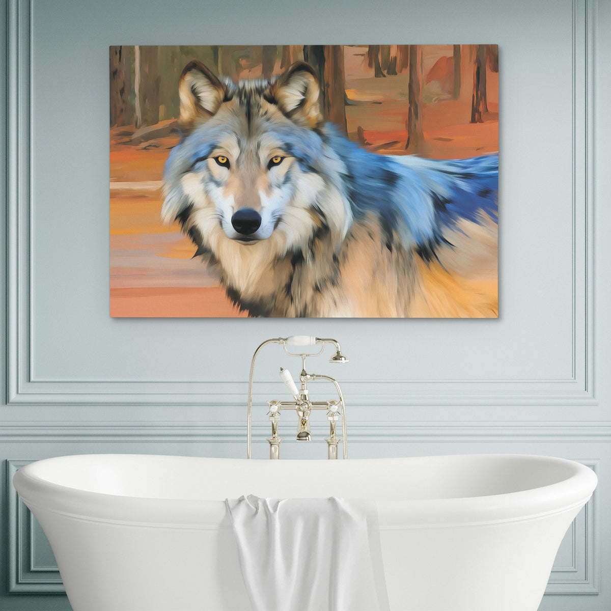 Wolfs Amber Watch - Luxury Wall Art