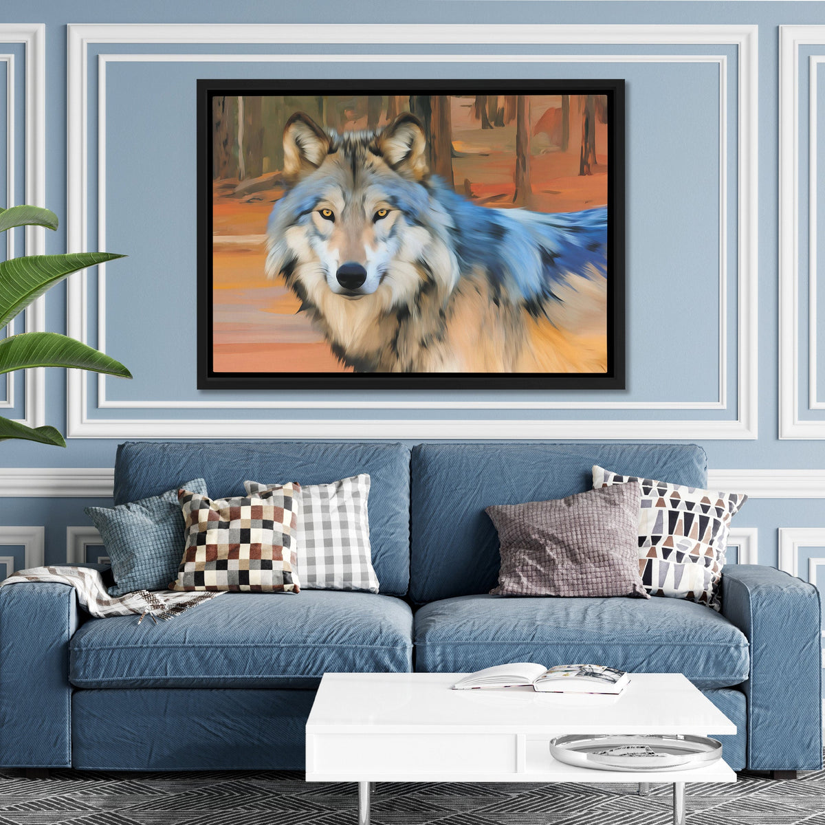 Wolfs Amber Watch - Luxury Wall Art