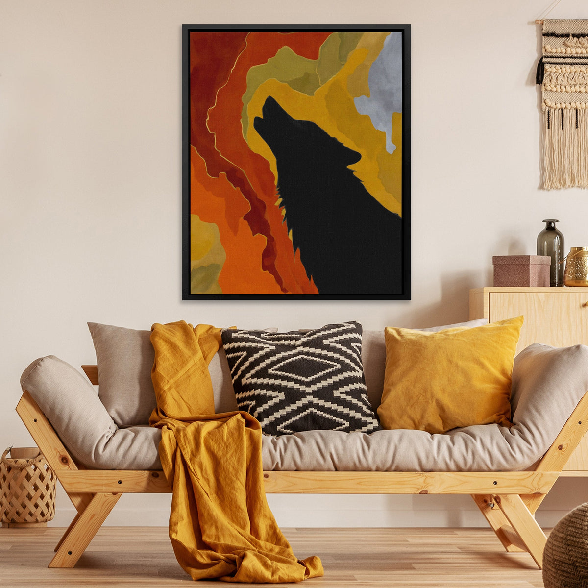 Wolf's Copper Call - Luxury Wall Art