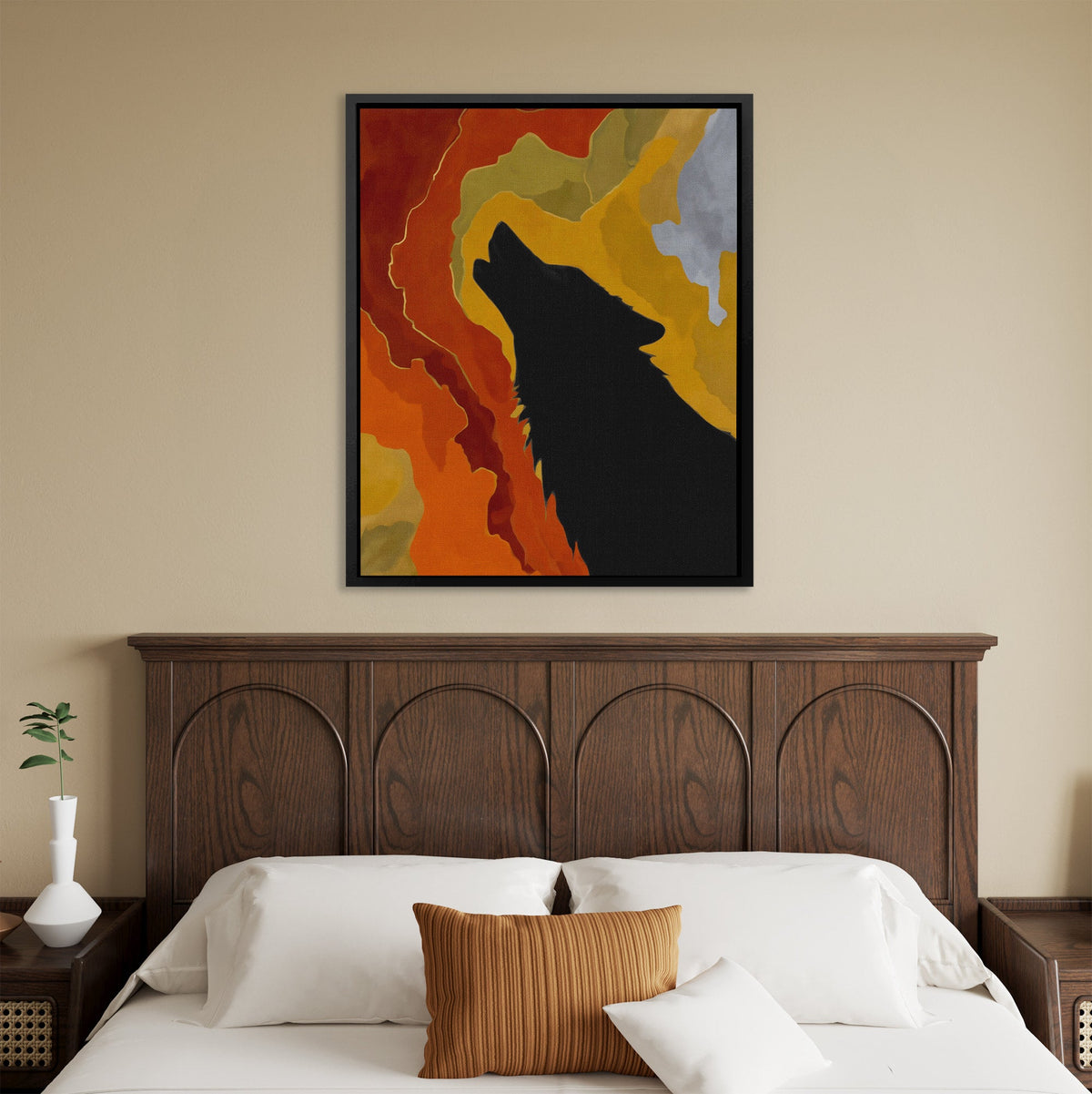 Wolf's Copper Call - Luxury Wall Art