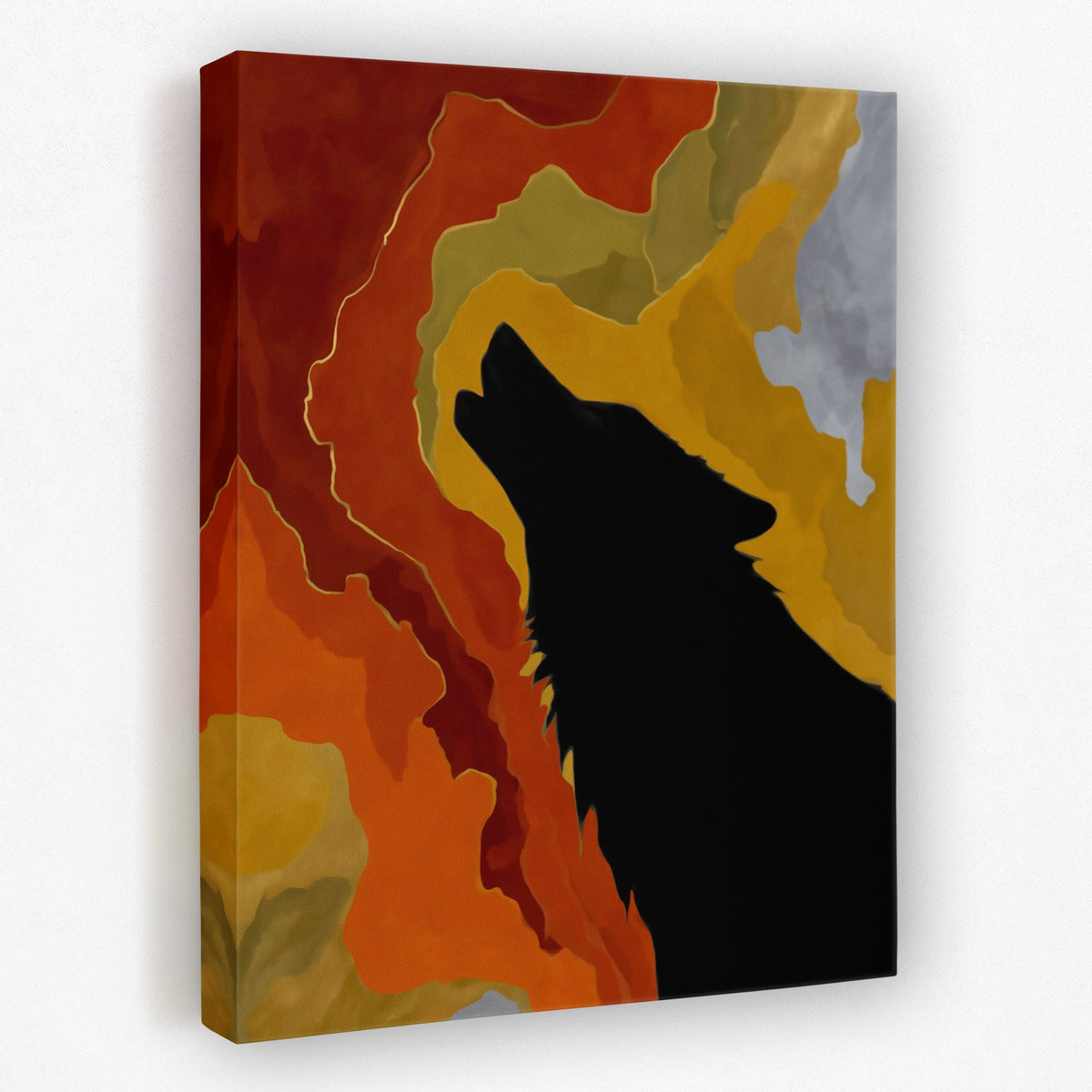 Wolf's Copper Call - Luxury Wall Art