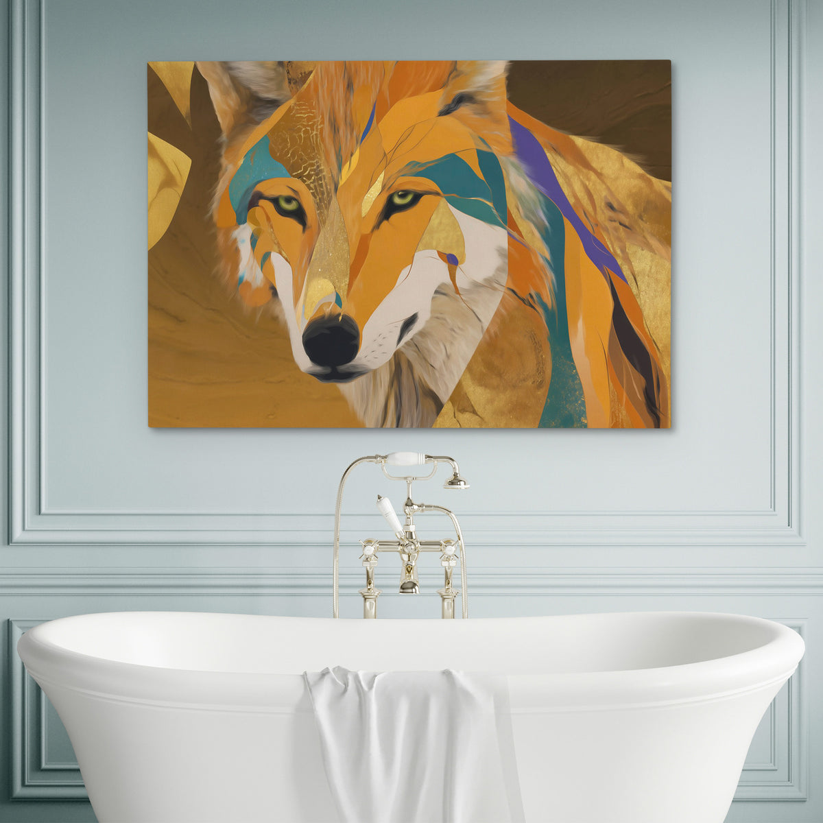Wolfs Copper Hunt - Luxury Wall Art
