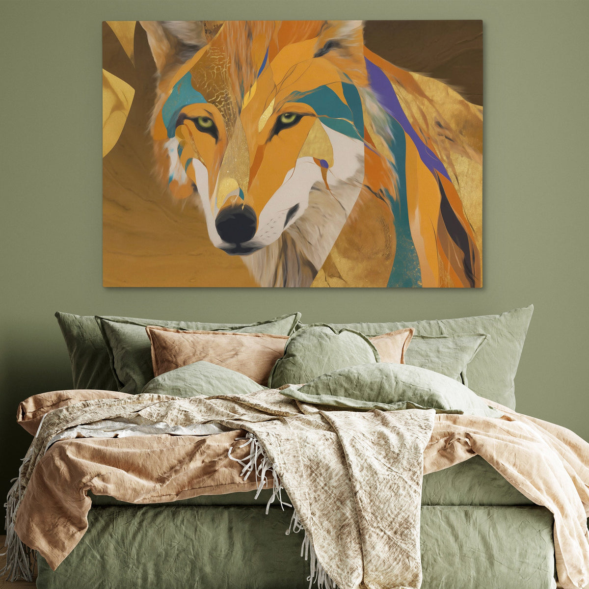 Wolfs Copper Hunt - Luxury Wall Art