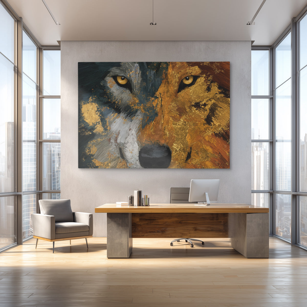 Wolfs Copper Territory - Luxury Wall Art