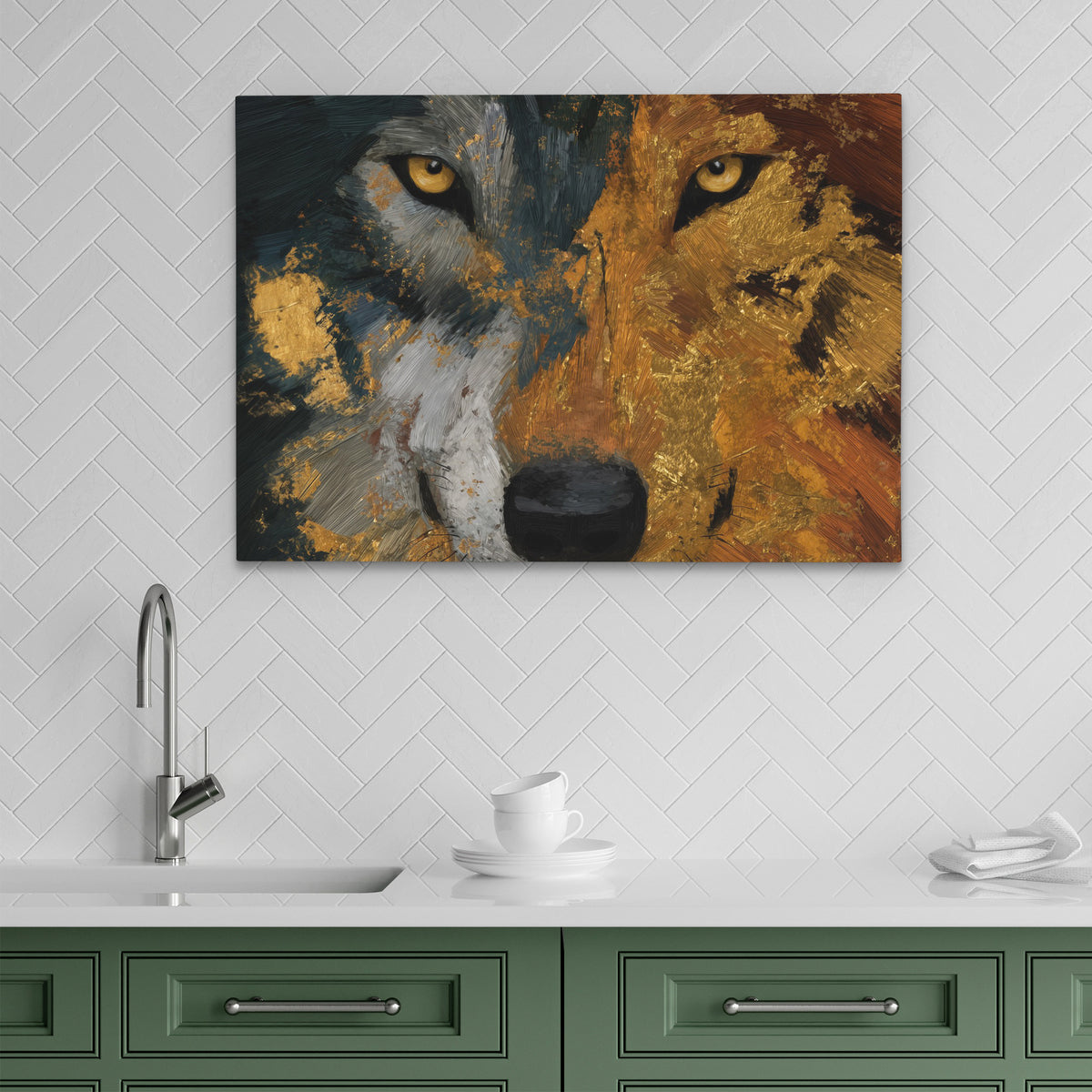 Wolfs Copper Territory - Luxury Wall Art