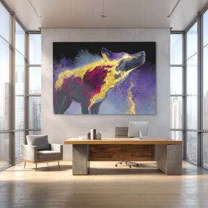 Wolfs Cosmic Howl - Luxury Wall Art
