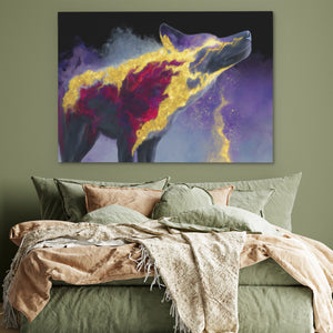 Wolfs Cosmic Howl - Luxury Wall Art