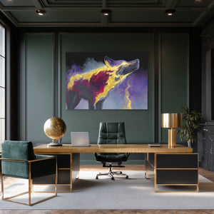 Wolfs Cosmic Howl - Luxury Wall Art
