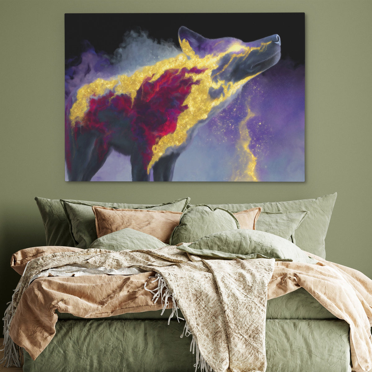 Wolfs Cosmic Howl - Luxury Wall Art