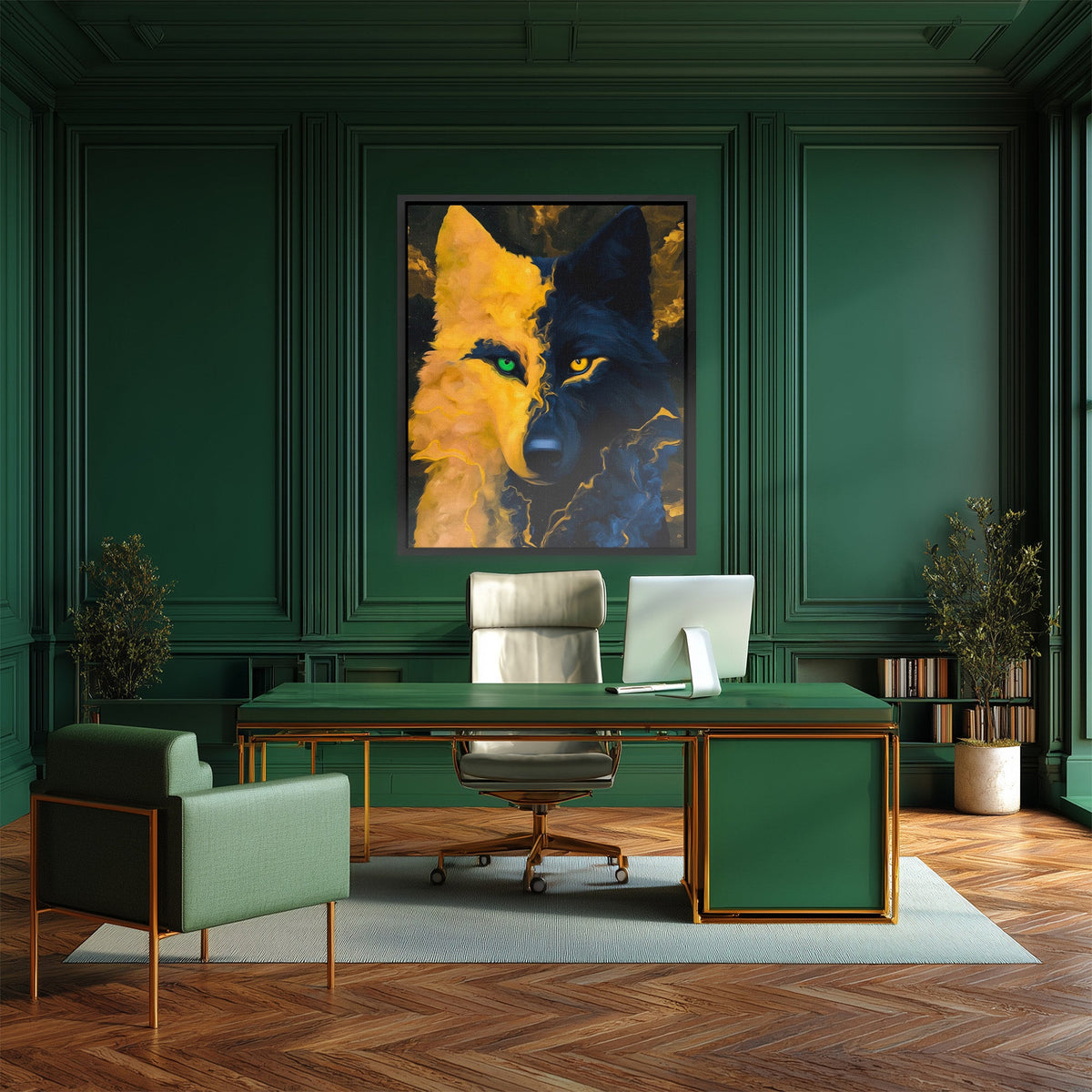 Wolf's Dual Soul - Luxury Wall Art