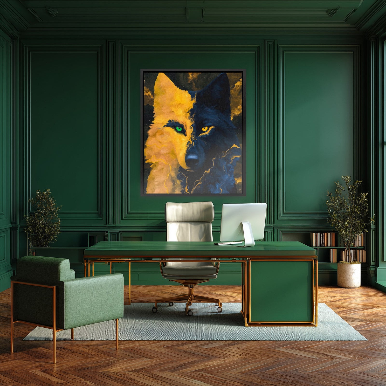 Wolf's Dual Soul - Luxury Wall Art