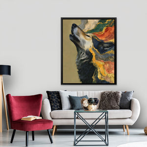 Wolf's Earthen Song - Luxury Wall Art