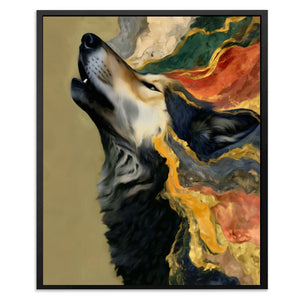 Wolf's Earthen Song - Luxury Wall Art