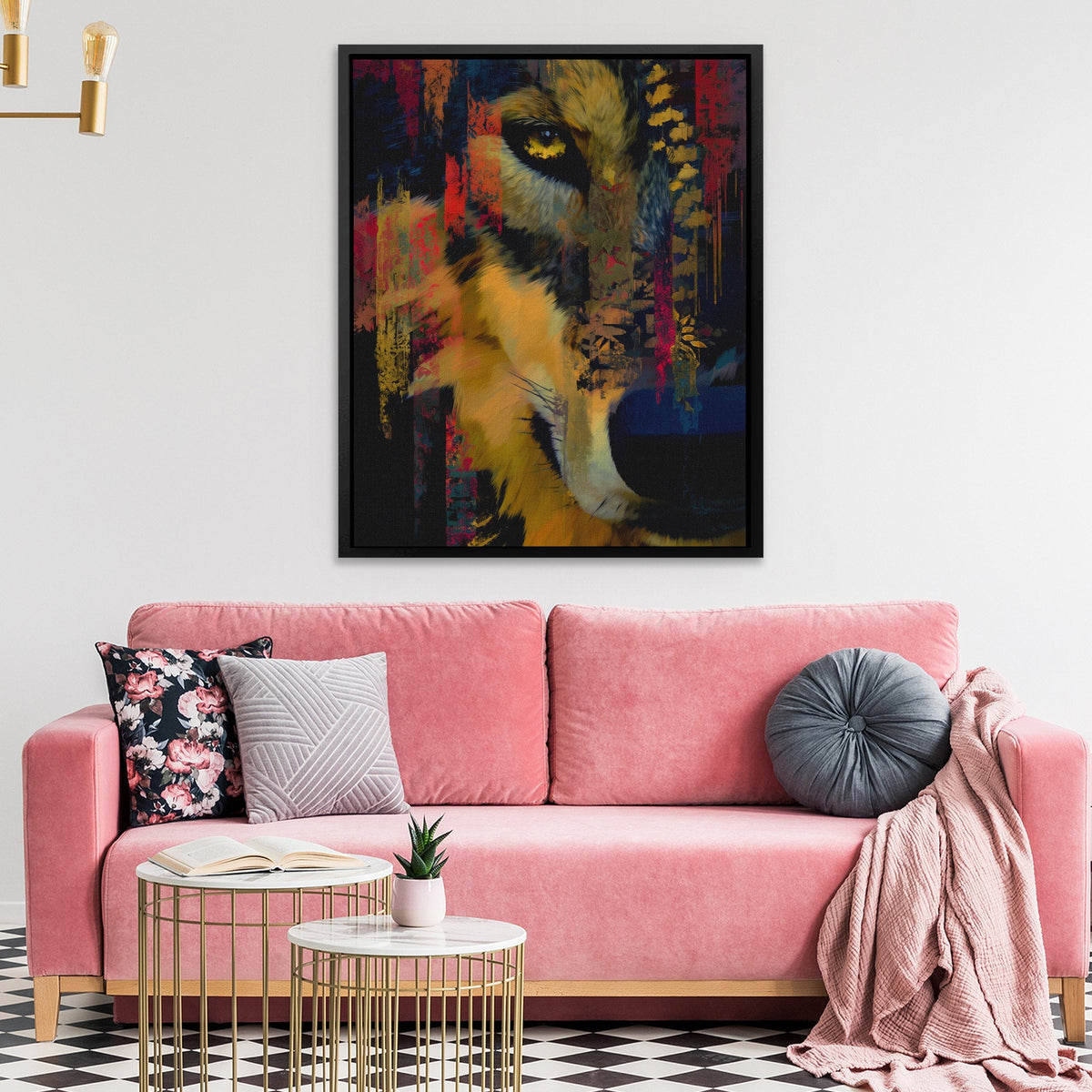 Wolf's Electric Storm - Luxury Wall Art