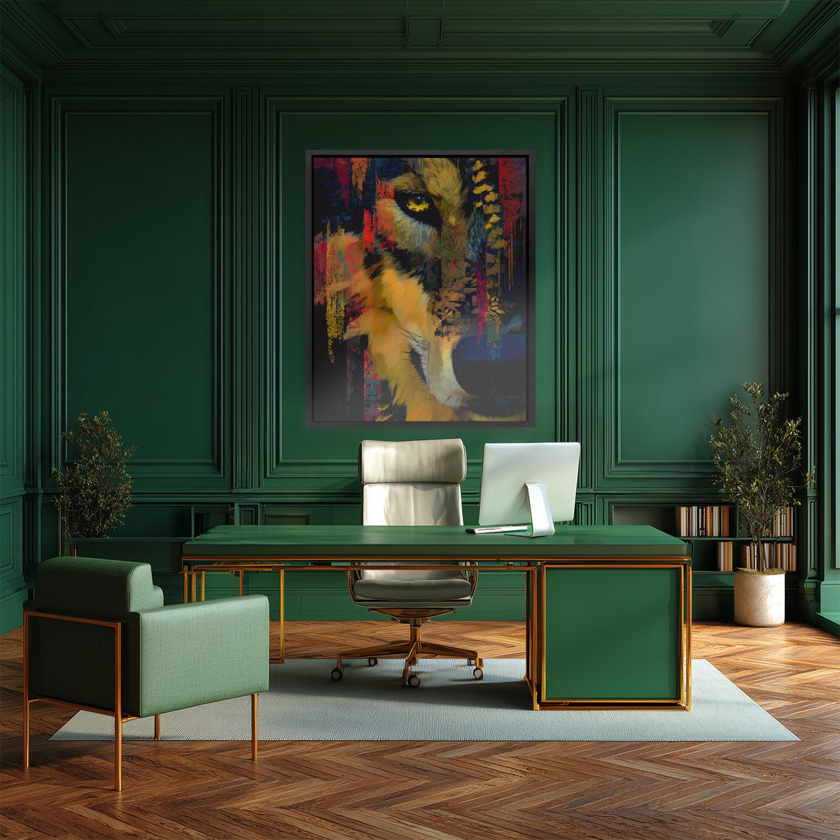 Wolf's Electric Storm - Luxury Wall Art