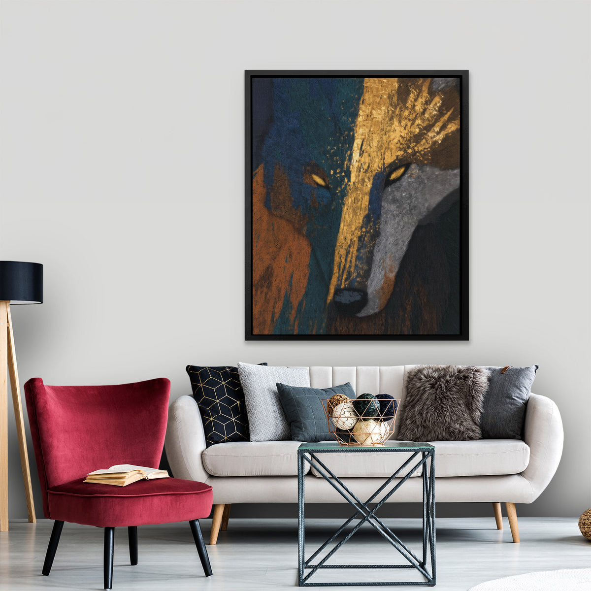 Wolfs Fractured Spirit - Luxury Wall Art