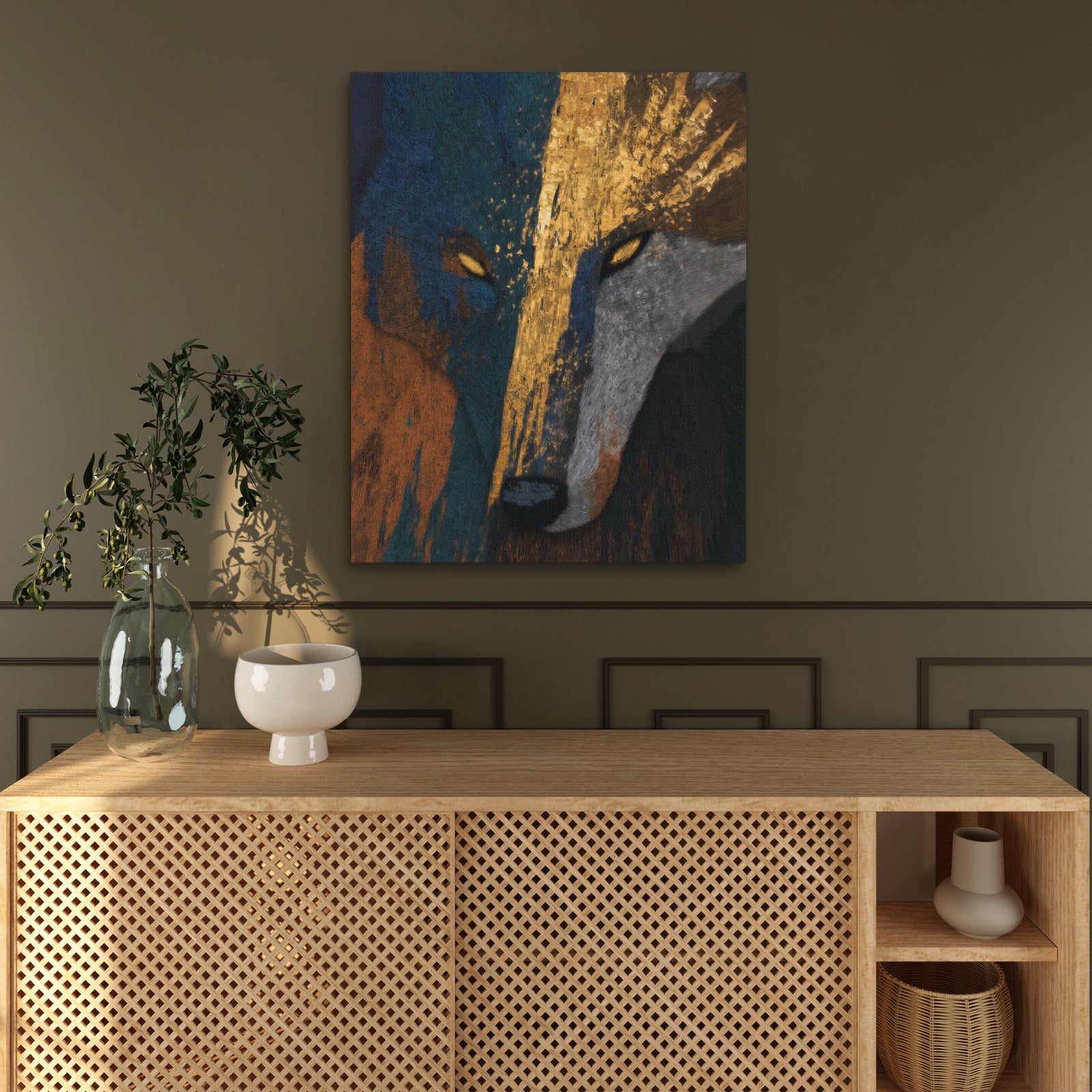 Wolfs Fractured Spirit - Luxury Wall Art