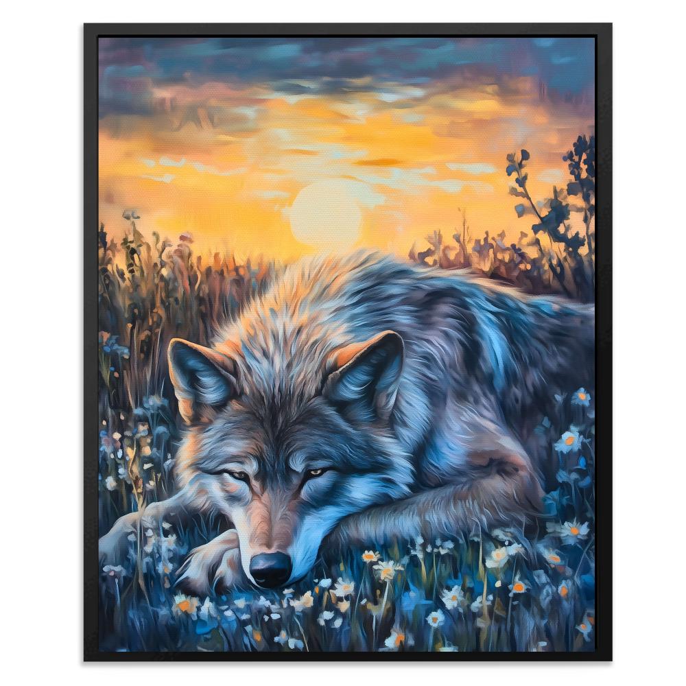 Wolf’s Golden Hour - Luxury Wall Art