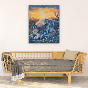 Wolf’s Golden Hour - Luxury Wall Art