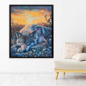 Wolf’s Golden Hour - Luxury Wall Art