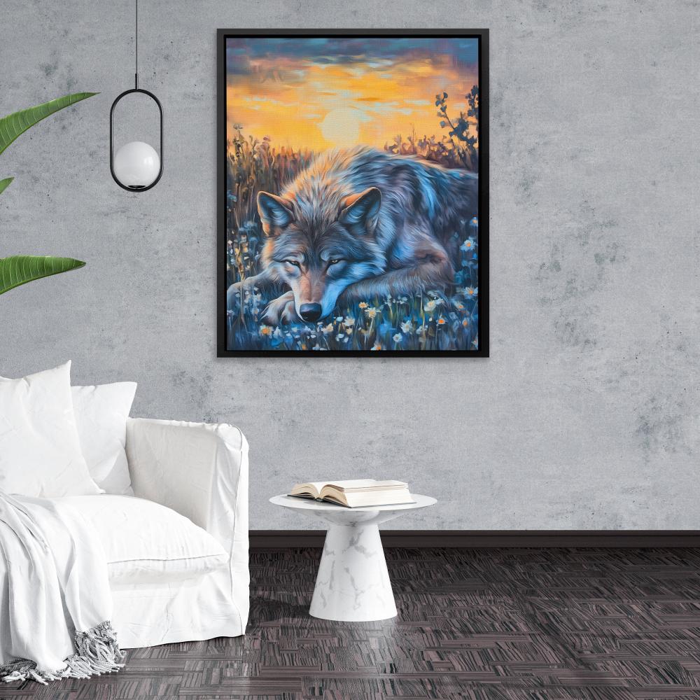 Wolf’s Golden Hour - Luxury Wall Art