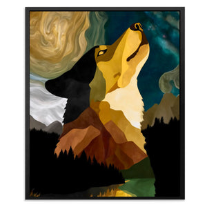 Wolf's Mountain Echo - Luxury Wall Art