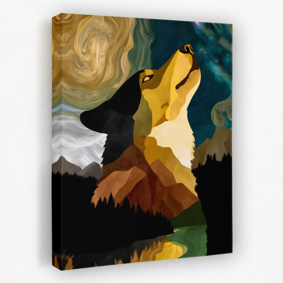 Wolf's Mountain Echo - Luxury Wall Art