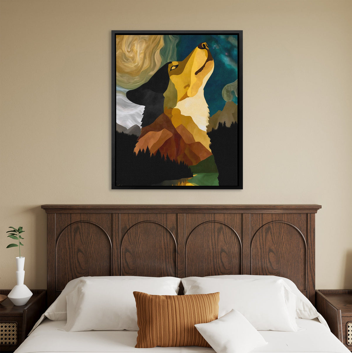 Wolf's Mountain Echo - Luxury Wall Art