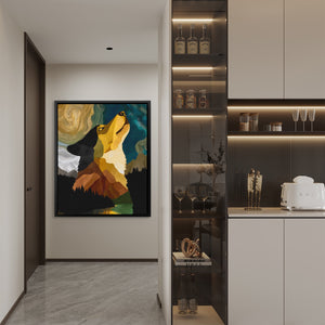 Wolf's Mountain Echo - Luxury Wall Art