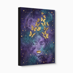 Woman Golden Dream — woman golden dream angled flush print