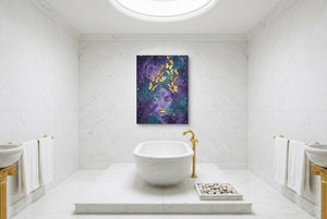 Woman Golden Dream — woman golden dream luxury bathroom interior 2 1port flush print