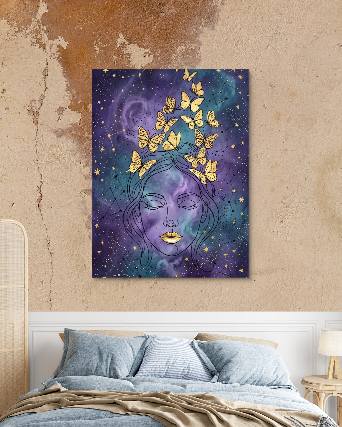 Woman Golden Dream — woman golden dream psd mocha bedroom 1port flush print