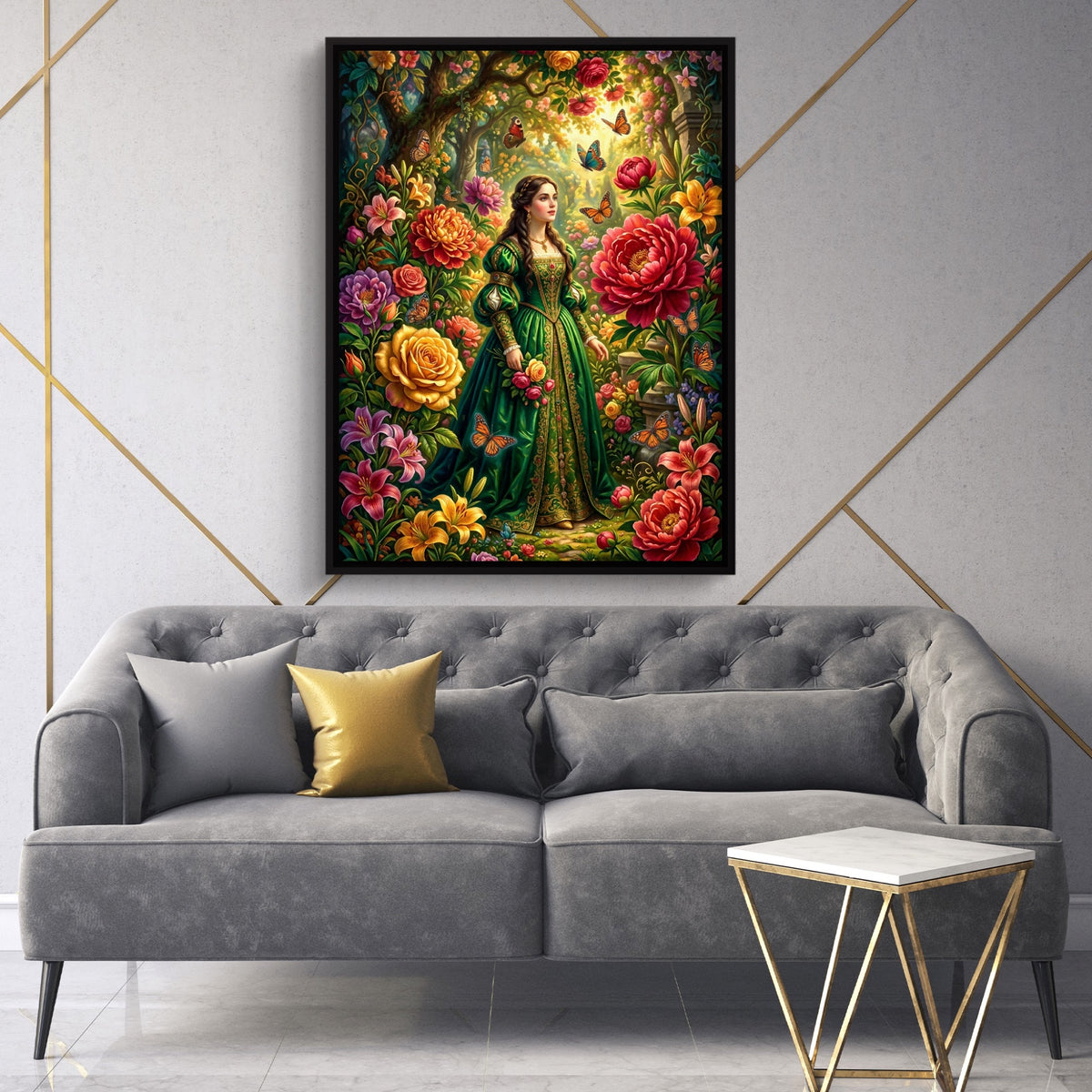 Woman In Bloom — woman in bloom sq high fashion 1port framed black