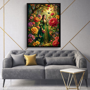 Woman In Bloom — woman in bloom sq high fashion 1port framed black
