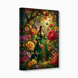 Woman In Bloom — woman in bloom angled flush print
