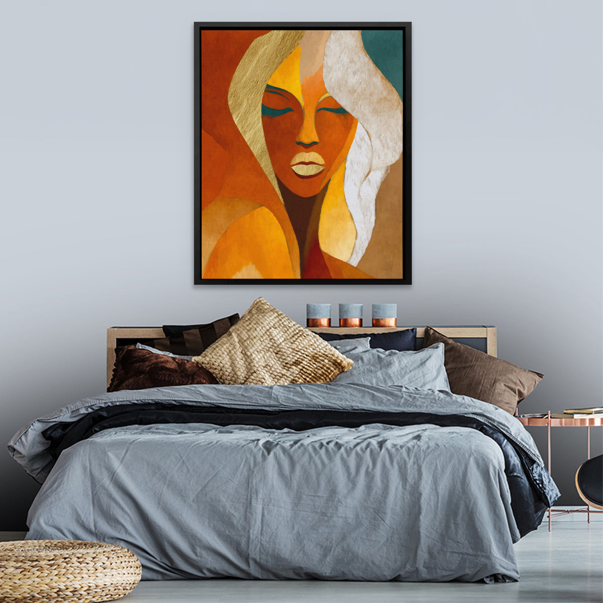Woman in Copper - Gold Wall Art